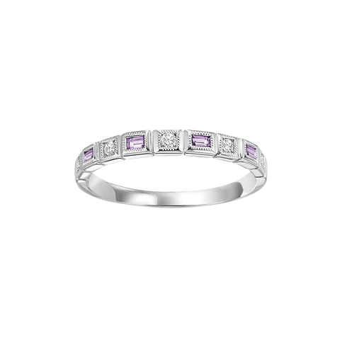 10kw mix bezel alexandrite band 1/12ct