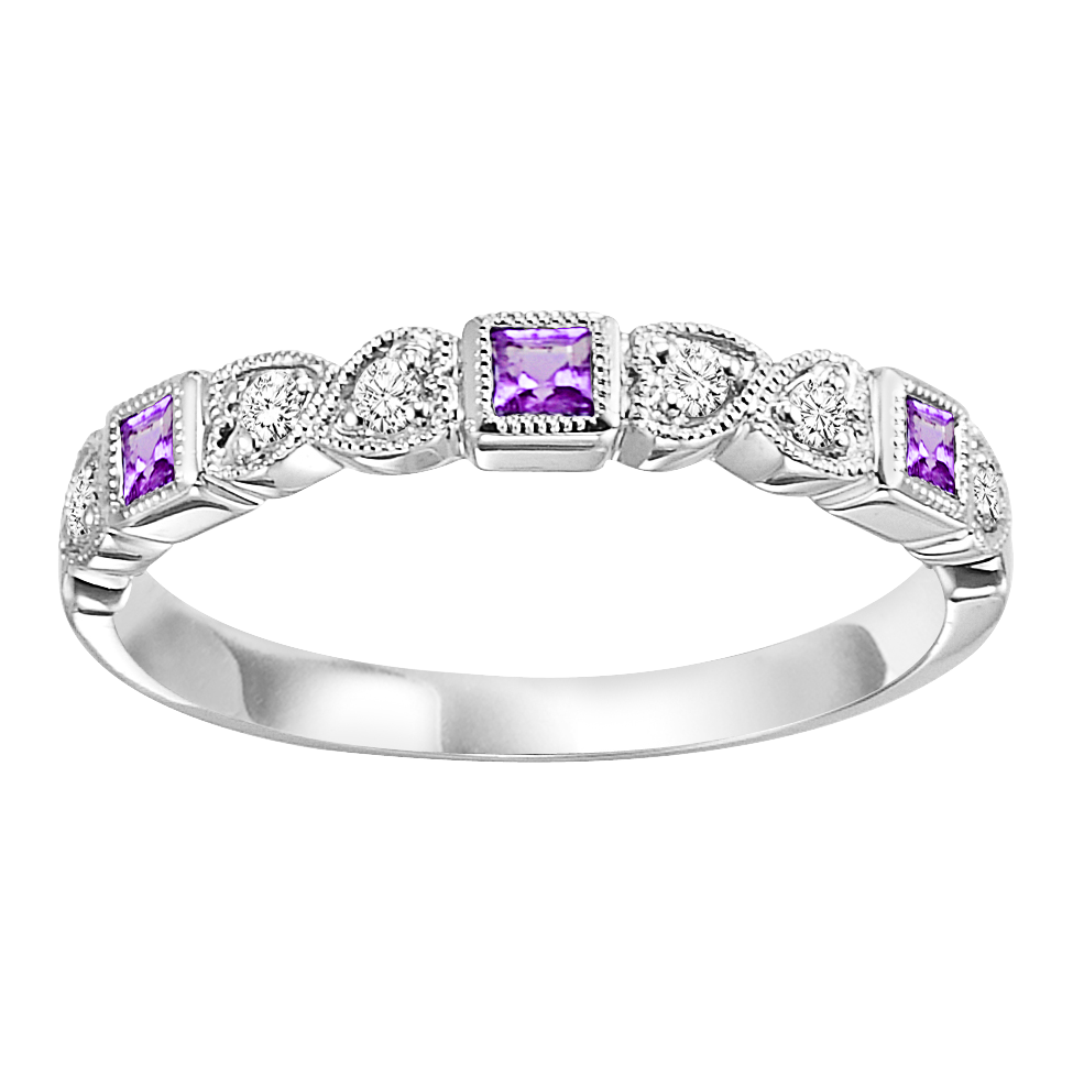 10kw mix bezel alexandrite band 1/10ct