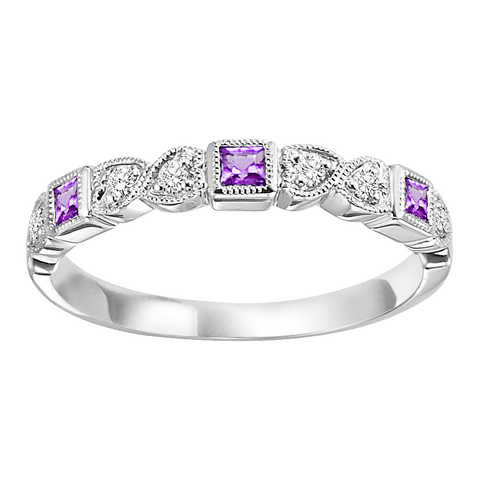 10kw mix bezel alexandrite band 1/10ct