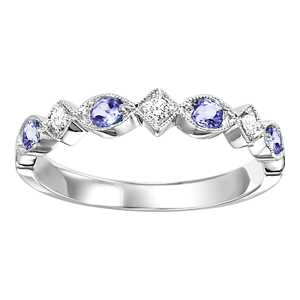 10kw mix prong alexandrite band 1/20ct