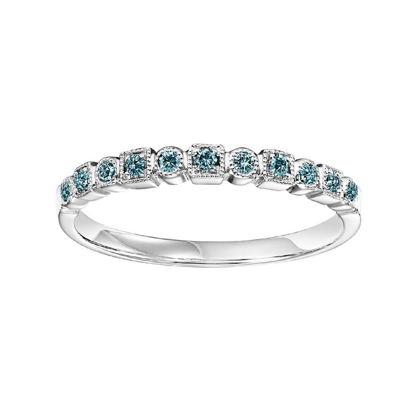 10kw mix prong colored diamond band 1/10ct