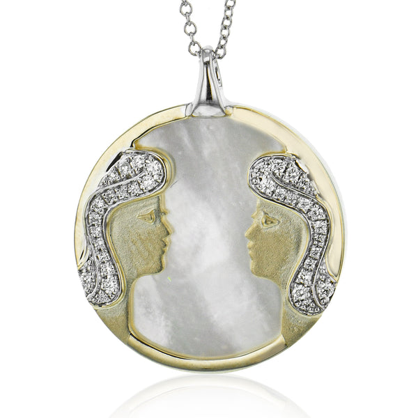 Zeghani Gemini Zodiac Sign Constellation Pendant