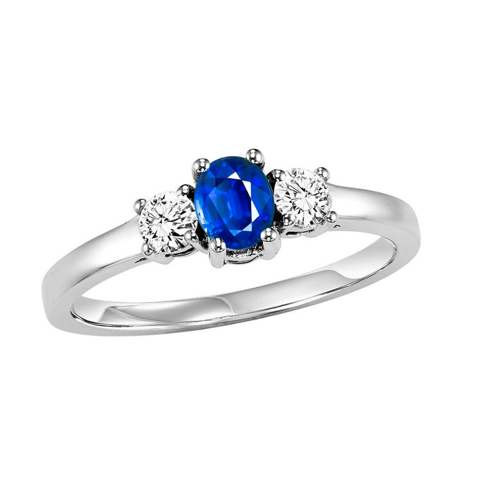 14kw color ens prong sapphire ring 1/4ct, h946-4-4wc