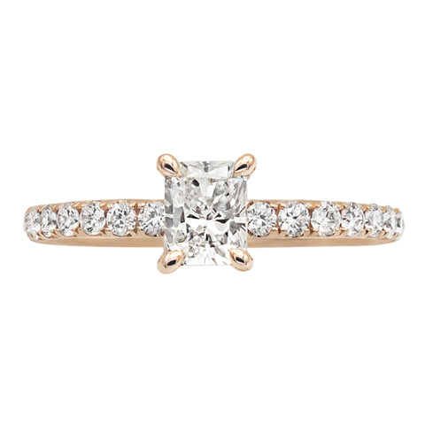 Complete Radiant Engagement Ring