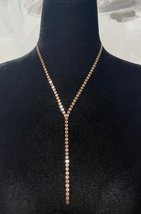 Rose Gold Lariat Necklace