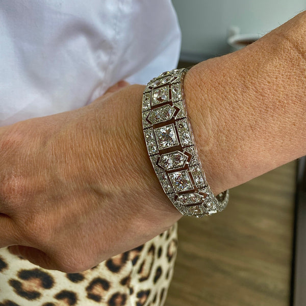 White Gold Antique Diamond Bracelet