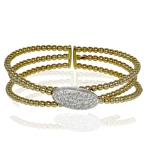 Simon G  lb2153 Harmonie Bangle in 18k Gold with Diamonds