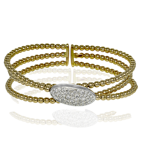 Simon G  lb2153 Harmonie Bangle in 18k Gold with Diamonds