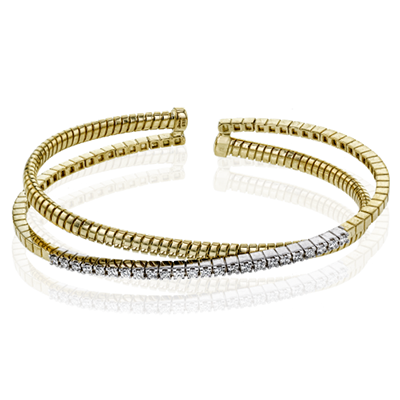 Simon G  lb2385 Bangle in 18k Gold with Diamonds