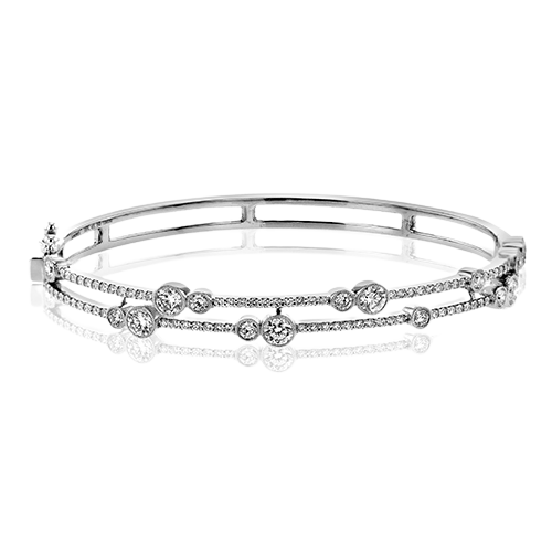 Simon G  lb2420 Bangle in 18k Gold with Diamonds