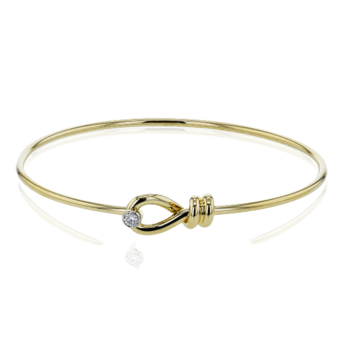 Simon G  lb2431 Belt Bangle in 18k Gold with Diamonds