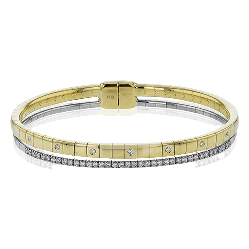 Simon G  Bangle in 18k Gold with Diamonds