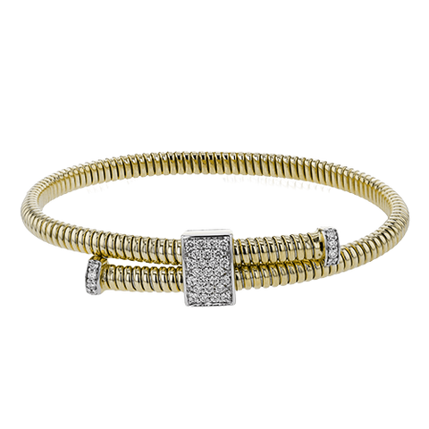 Simon G  lb2447 Cable Bangle in 18k Gold with Diamonds