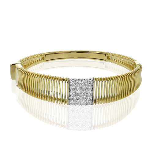 Simon G  lb2470 Bangle in 18k Gold with Diamonds