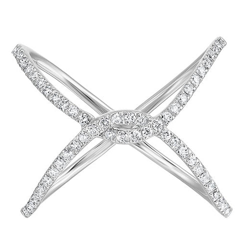 14K RB X Twisted Fashion Diamond Ring 0.41ctw