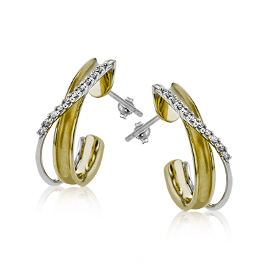 Simon G le2130 Clio Earrings in 18k Gold with Diamonds