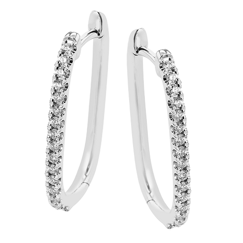 Simon G le4617 Hoop Earring in 18k Gold with Diamonds