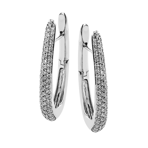 Simon G le4621 Hoop Earring in 18k Gold with Diamonds