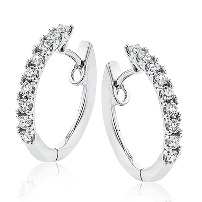 Simon G le4646 Hoop Earring in 18k Gold with Diamonds