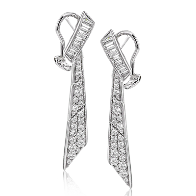 Simon G le4658 Drop Earrings in 18K Gold with Diamonds