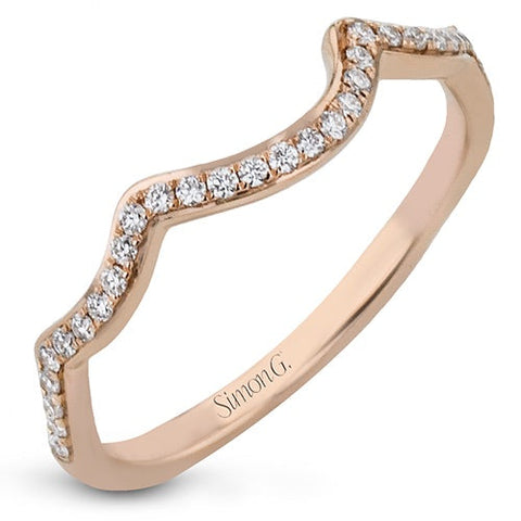 Simon G. Wedding Band in 18k Gold with Diamonds