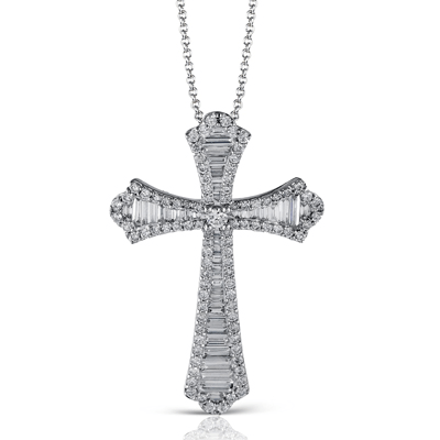 Simon G lp4272 Cross Pendant in 18k Gold with Diamonds