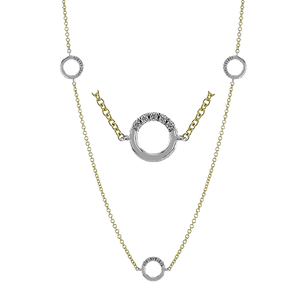 Simon G lp4829 Necklace in 18k Gold with Diamonds