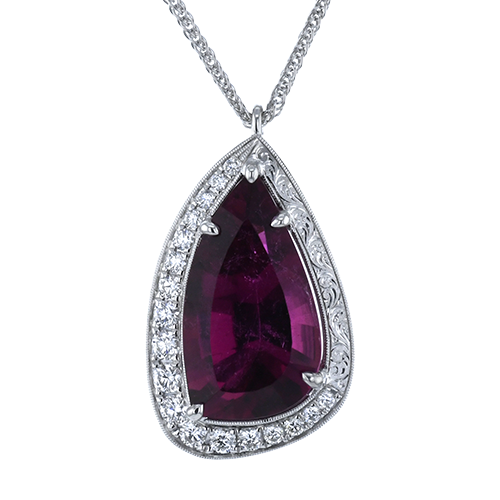 Simon G lp4868 Color Pendant in 18k Gold with Diamonds