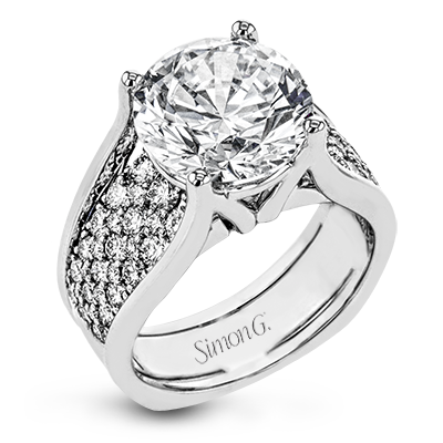 Simon G 3ct Engagement Ring LR2220 WHITE 18K SEMI
