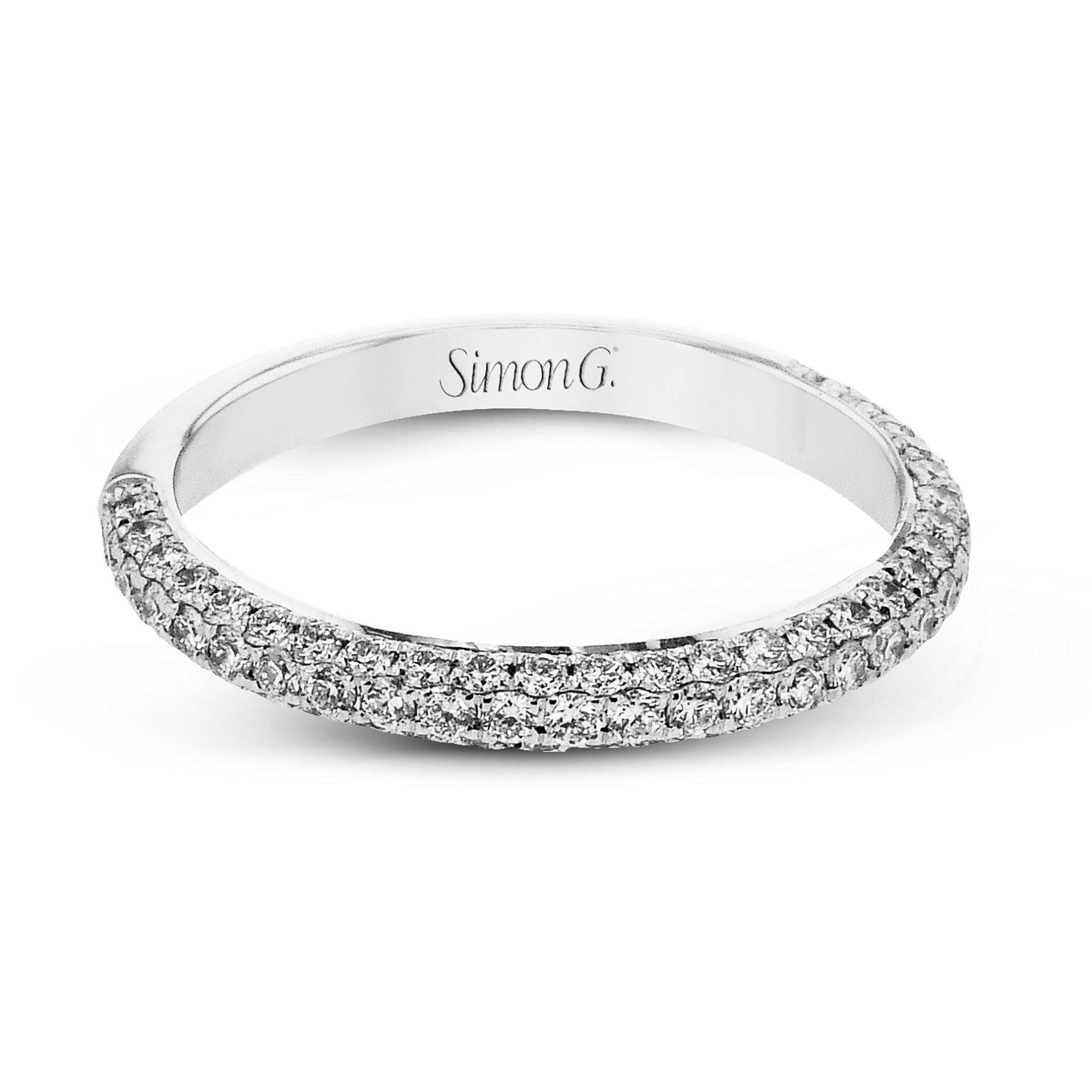 Simon G. Wedding Band in 18k Gold with Diamonds 0.64CTW