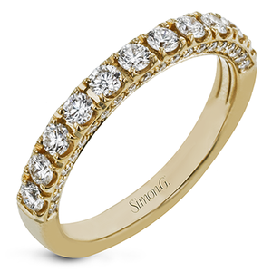 Simon G. Wedding Band in 18k Gold with Diamonds