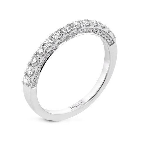 Simon G. Wedding Band in 18k Gold with Diamonds