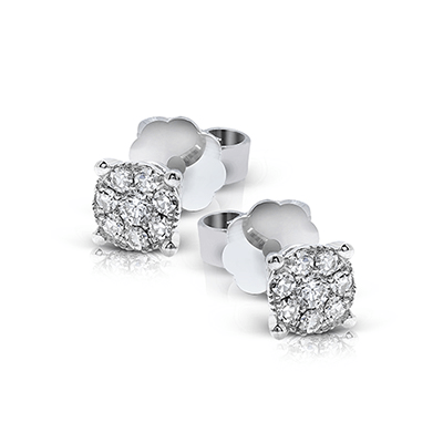 Simon G me1930 Stud Earrings in 18k Gold with Diamonds