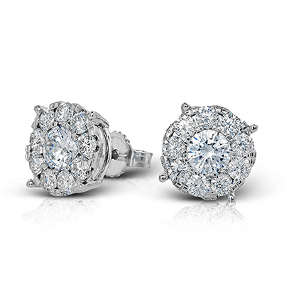 Simon G me2033 Stud Earrings in 18k Gold with Diamonds