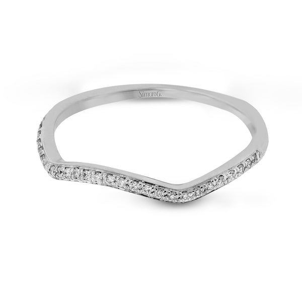 Simon G. Wedding Band in 18k Gold with Diamonds