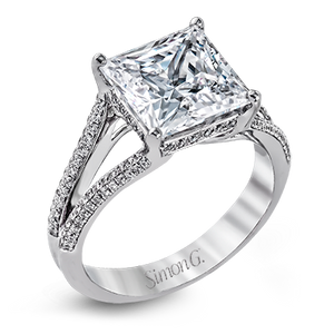 Simon G 3ct Engagement Ring MR2257 WHITE 18K SEMI