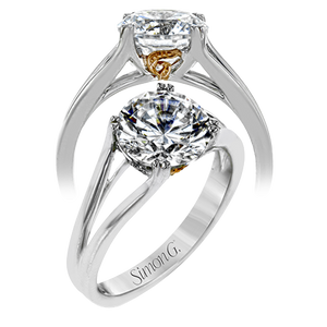 Simon G. 2ct Engagement Ring MR2943-8 WHITE 18K SEMI WHITE