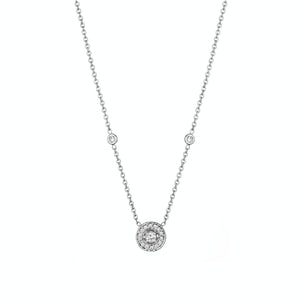 Penny Preville 18K Yellow or White Gold Medium Pave Round Diamond Necklace