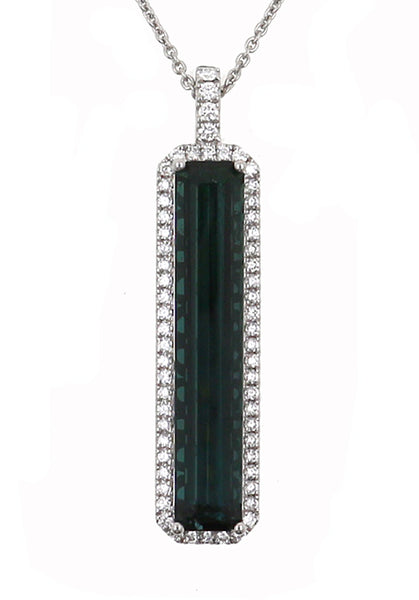 Tourmaline and Diamond Fashion Pendant
