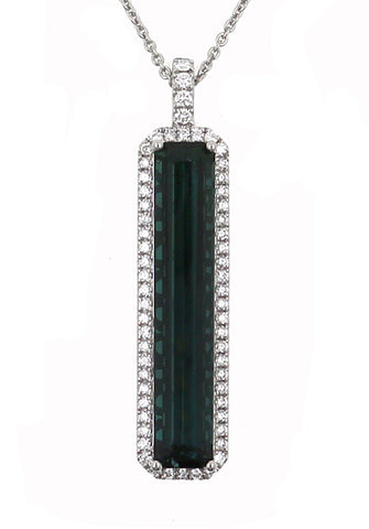 Tourmaline and Diamond Fashion Pendant
