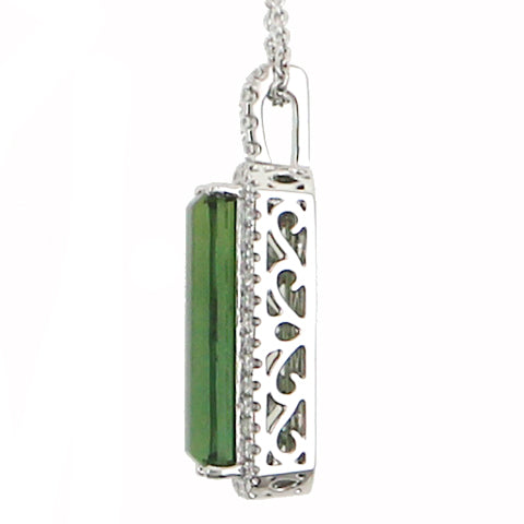 Tourmaline and Diamond Fashion Pendant