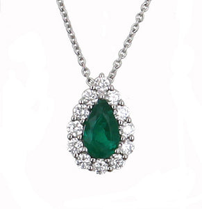 Emerald and Diamond Fashion Pendant