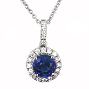 Sapphire and Diamond Fashion Pendant