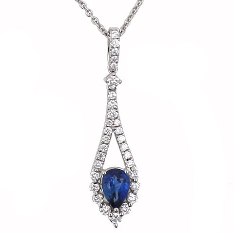 Sapphire and Diamond Fashion Pendant