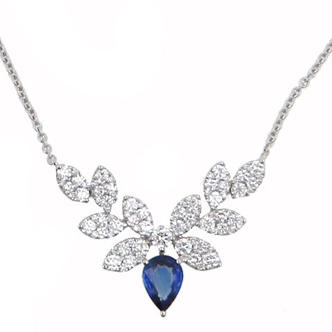 Sapphire and Diamond Fashion Pendant