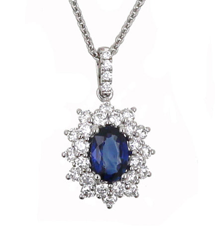 Sapphire and Diamond Fashion Pendant