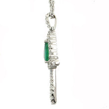 Load image into Gallery viewer, Emerald and Diamond Fashion Necklace