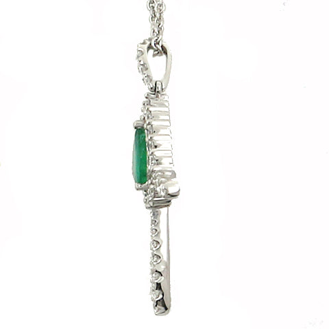 Emerald and Diamond Fashion Necklace