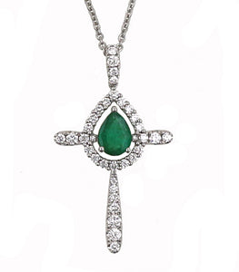Emerald and Diamond Fashion Necklace