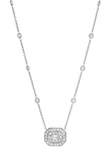 Penny Preville 18K Gold Emerald-Cut Diamond Art Deco Necklace